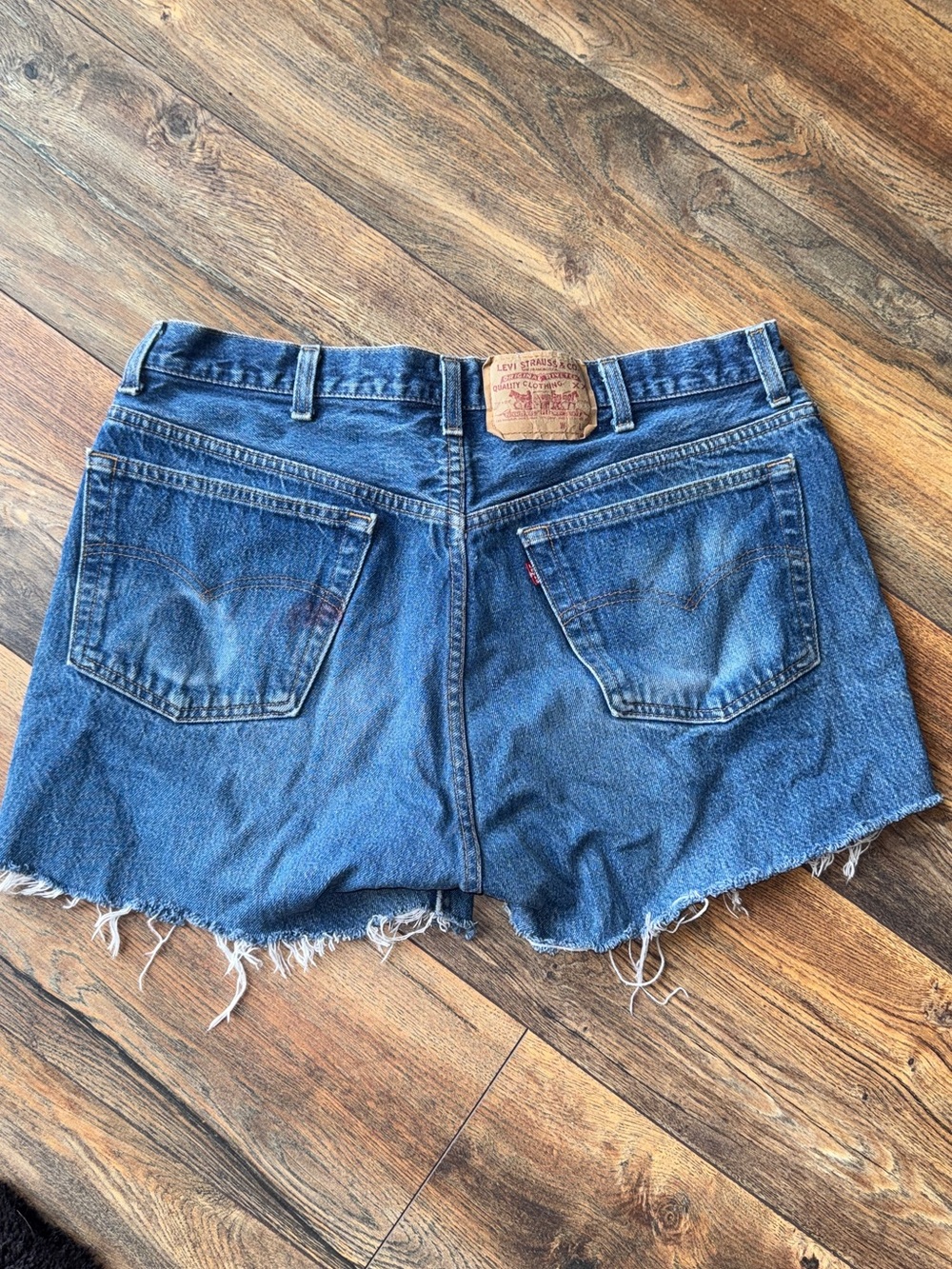 Levi's Vintage Dark Blue Denim Cutoff Shorts
